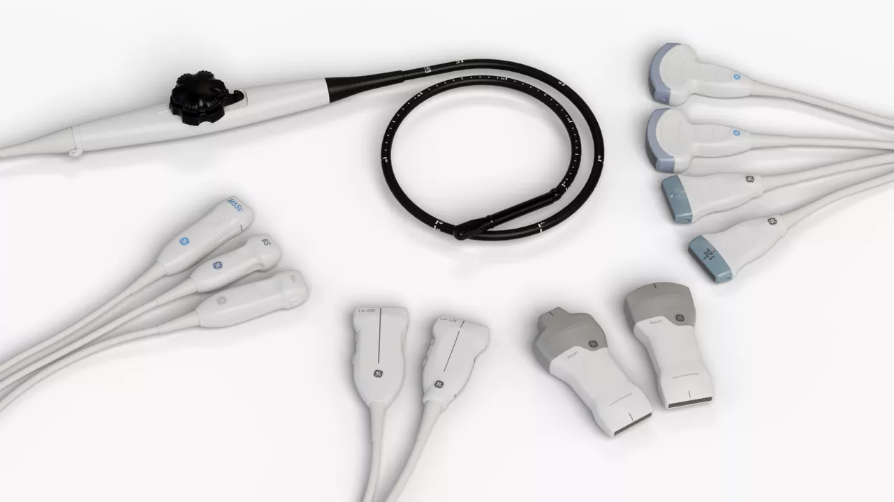 Ultrasound probes for the LOGIQ e family of laptop ultrasound machines
