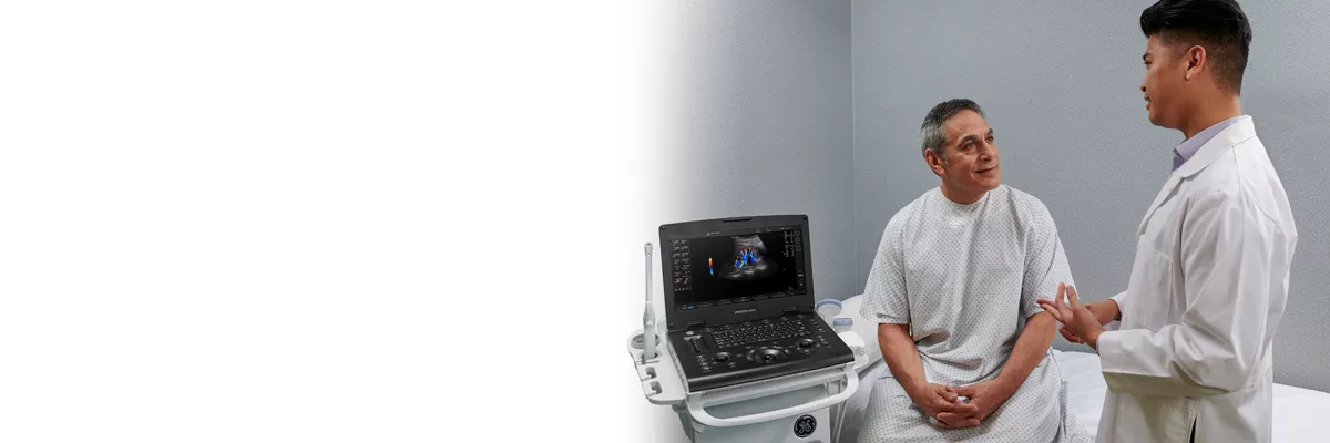 Clinician consulting with Urology patient