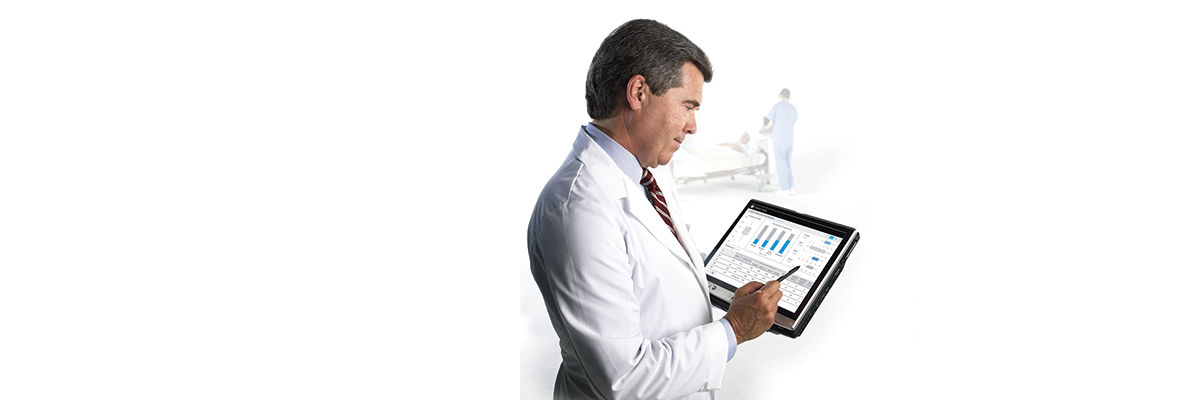 Carestation Insights clinician with tablet