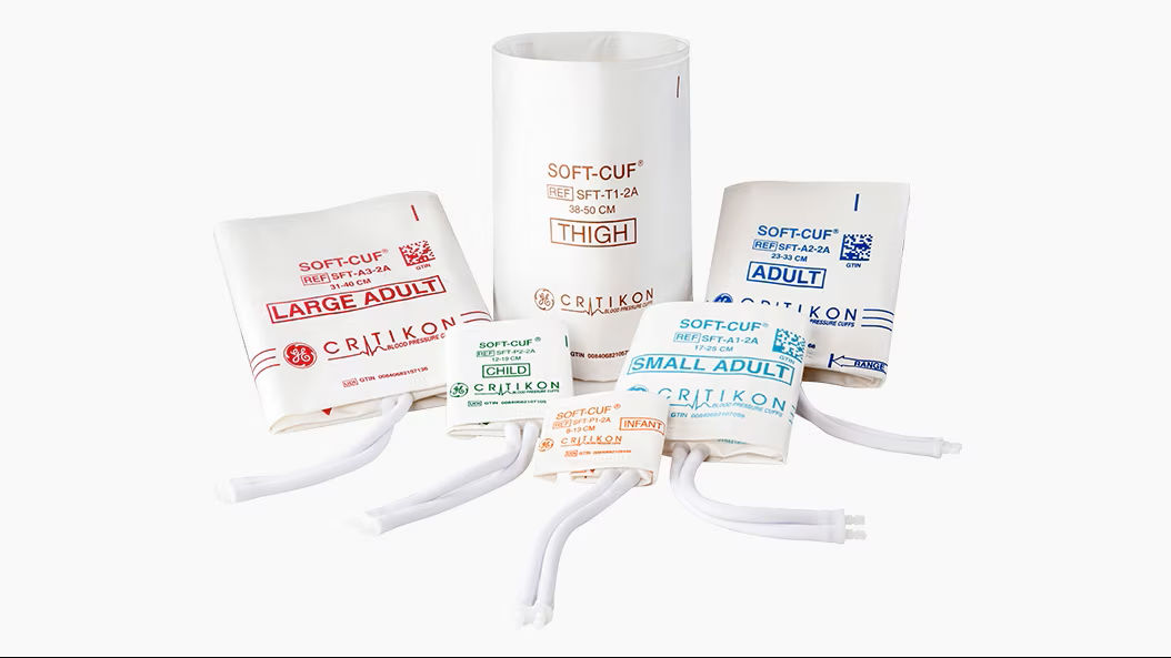 <p>Non-invasive blood pressure cuffs</p>
