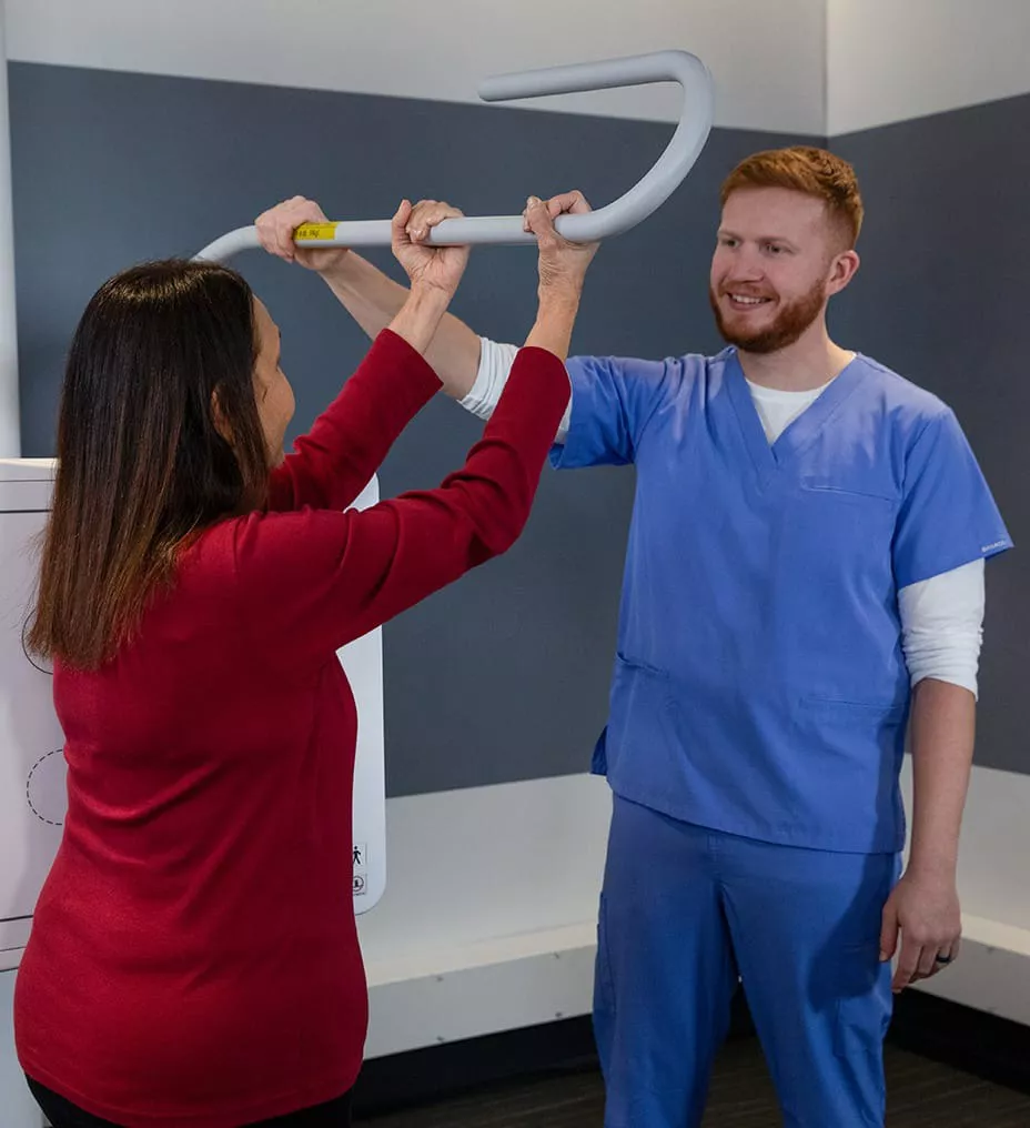 Doctor with patient