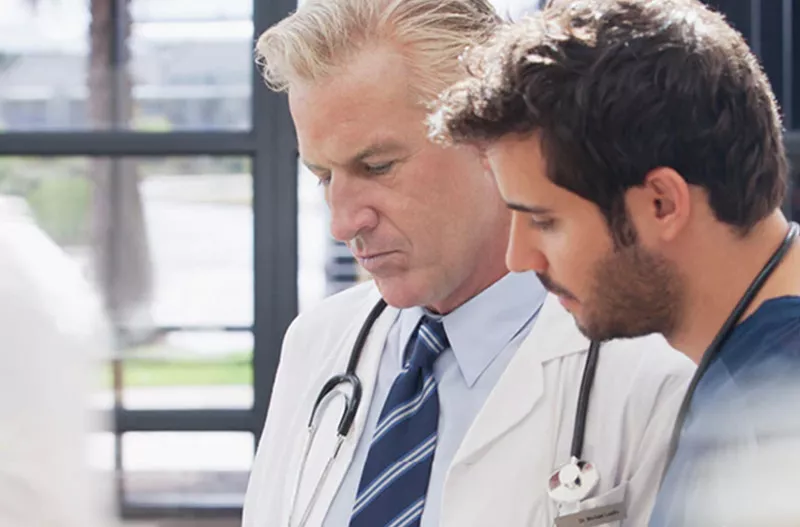 healthcare providers having a discussion