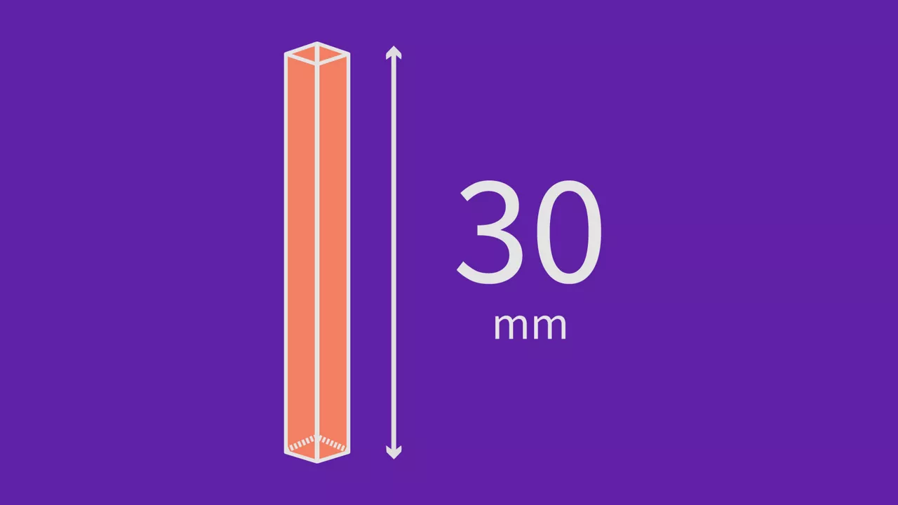 Illustration of Omni Legend 30 mm PET detector crystal