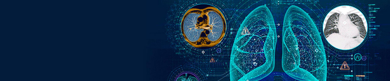 Scan images of lungs, brain and heart.