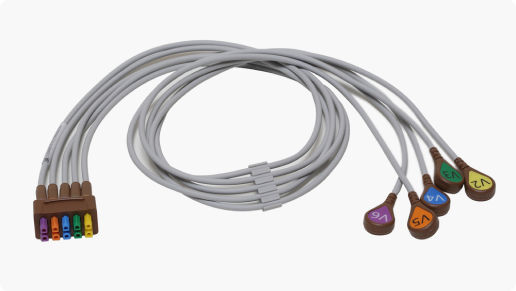 <p>ECG Leadwire Set, 5 Lead, V2-6, Snap</p>

