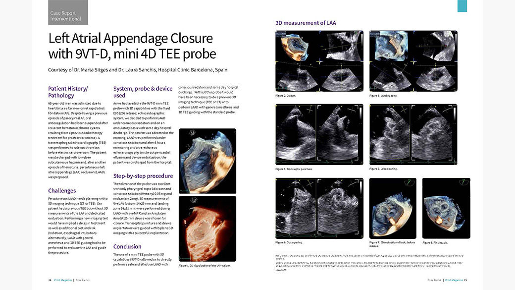 Article cover page with medical images.