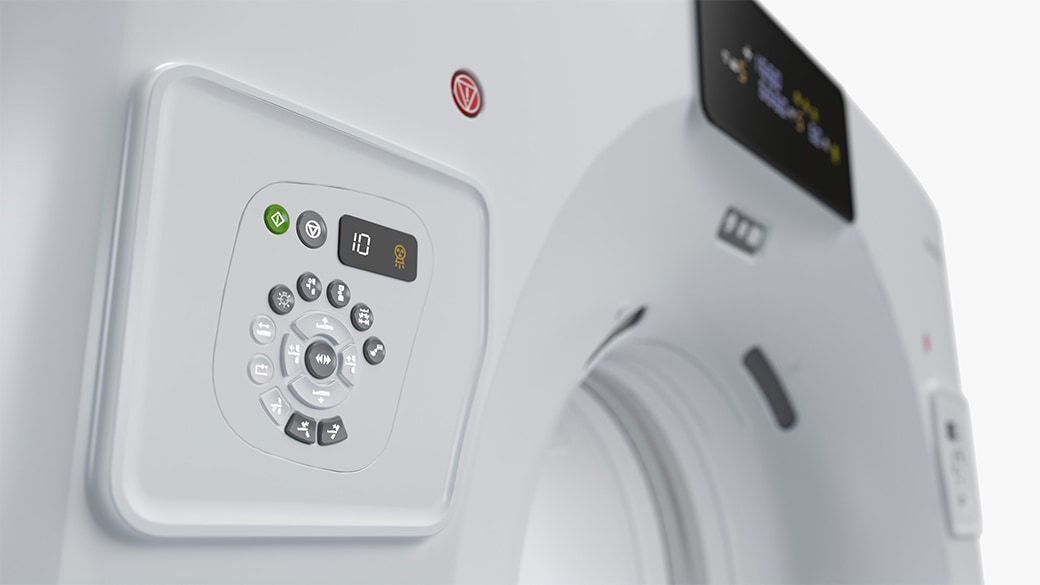 Close up of imaging machine controls