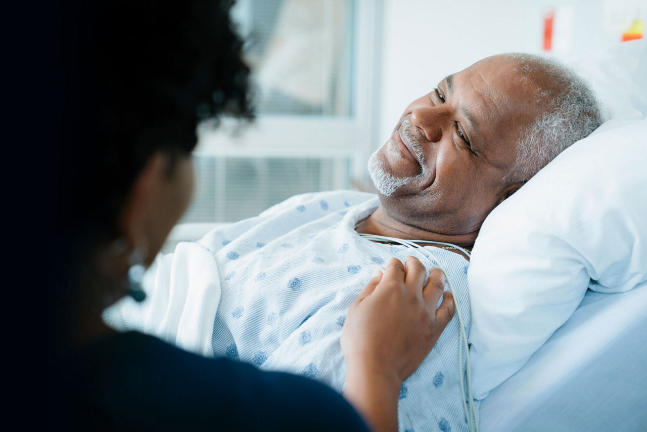Patient smiling after receiving iso-osmolar contrast media