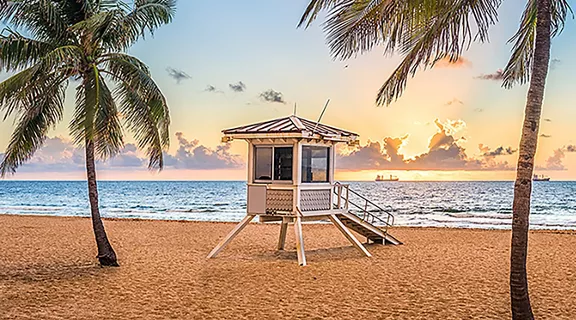 Fort Lauderdale, Florida, USA at the beach.