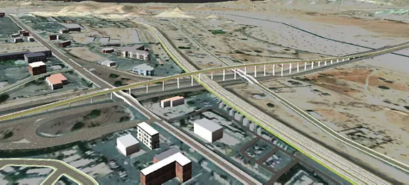 A rendering of a viaduct in Barstow.