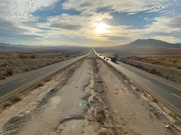 A median in Northern California.