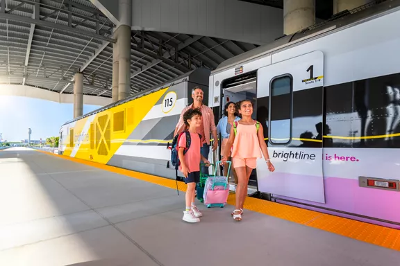 Brightline Kicks Off Football Season with Miami Dolphins End Zone