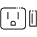 Electric outlet icon