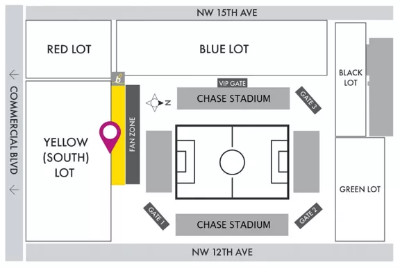 Chase Stadium Shuttle Map