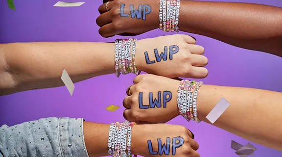 Four hands with the letters LWP written on them.