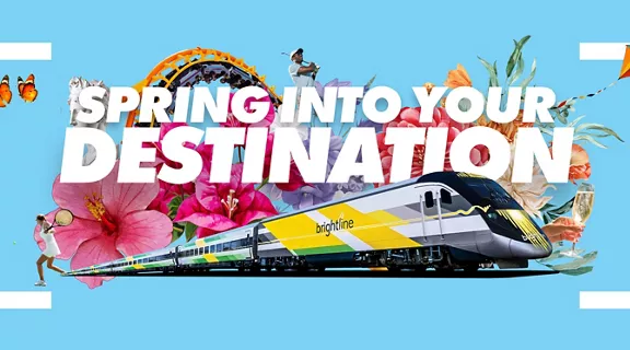 Spring into your Adventure train graphic