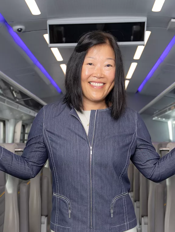 Brightline Chief Commercial Officer Tori Forbes-Roberts posing for a photo.