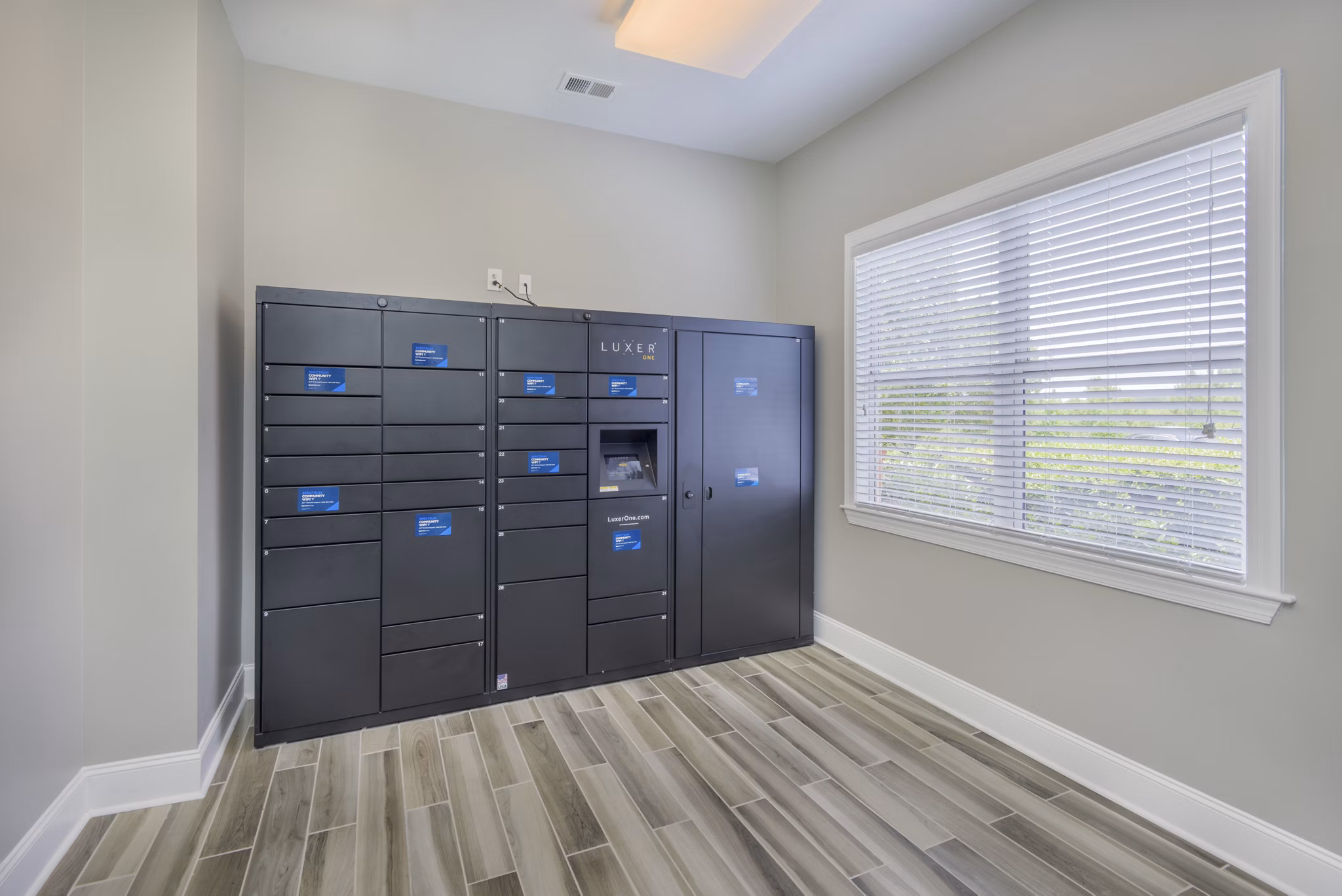 mail room at Aventura RTP Apartments 