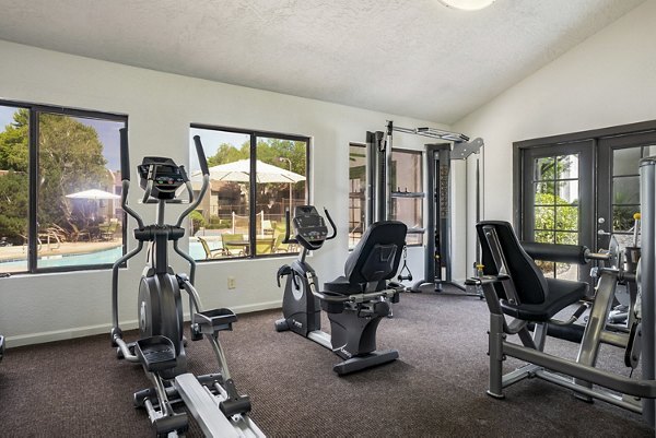 fitness center at Eagle Point Apartments