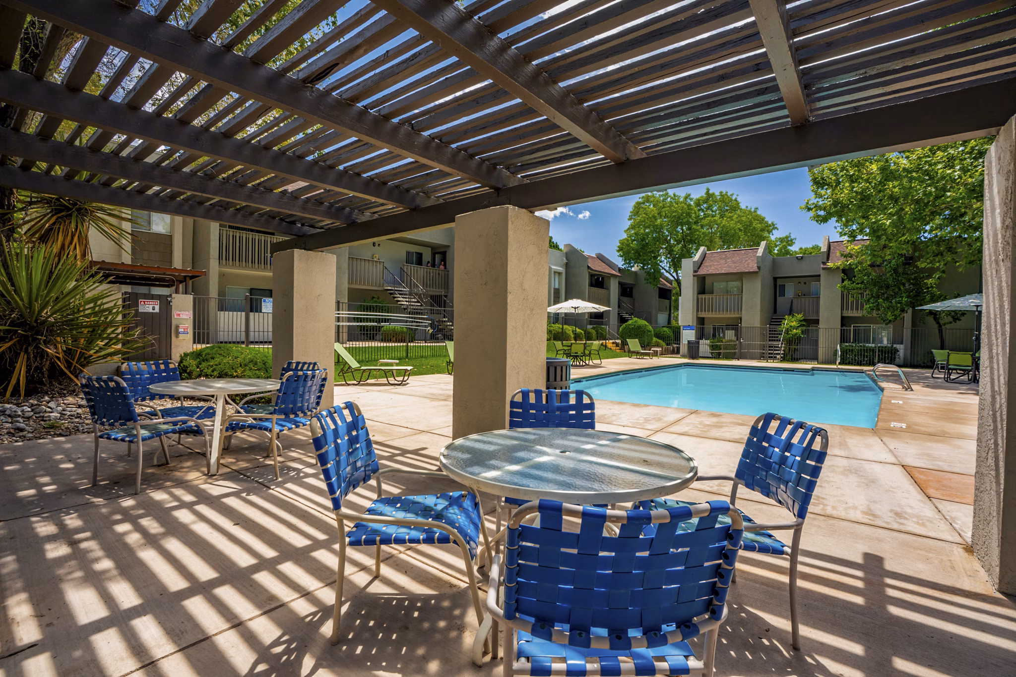 pool patio at Eagle Point Apartments