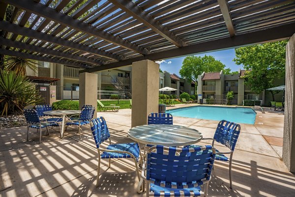 pool patio at Eagle Point Apartments