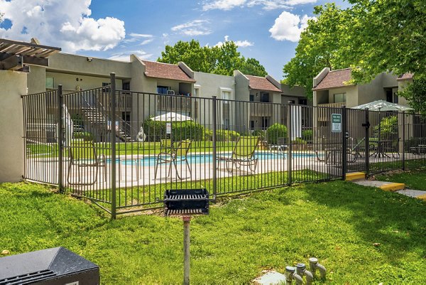 grill area/pool patio area at Eagle Point Apartments