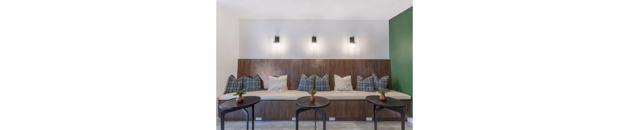Clubhouse lobby featuring modern seating and decor in Avana Tempe Apartments