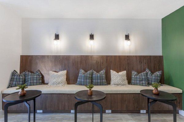 Clubhouse lobby featuring modern seating and decor in Avana Tempe Apartments