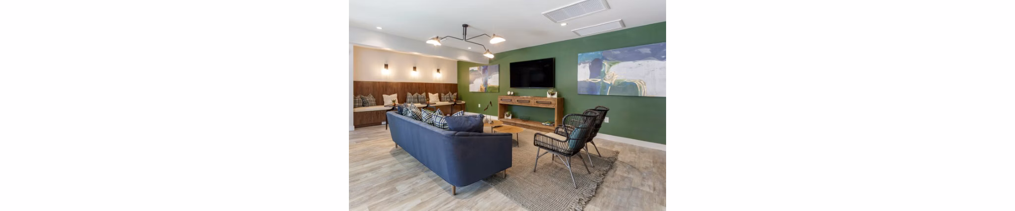 Theater space with spacious seating at Avana Tempe luxury apartments