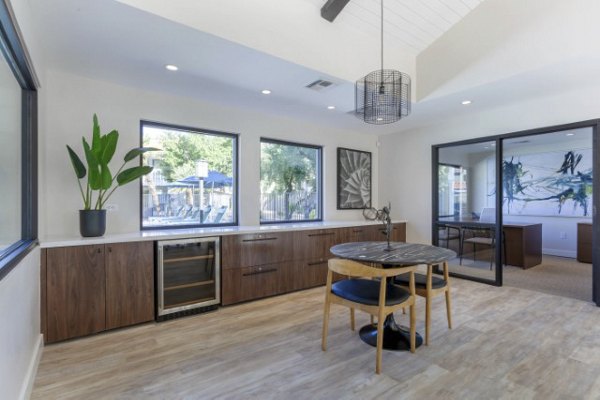 Inviting clubhouse lobby with modern decor at Avana Tempe Apartments