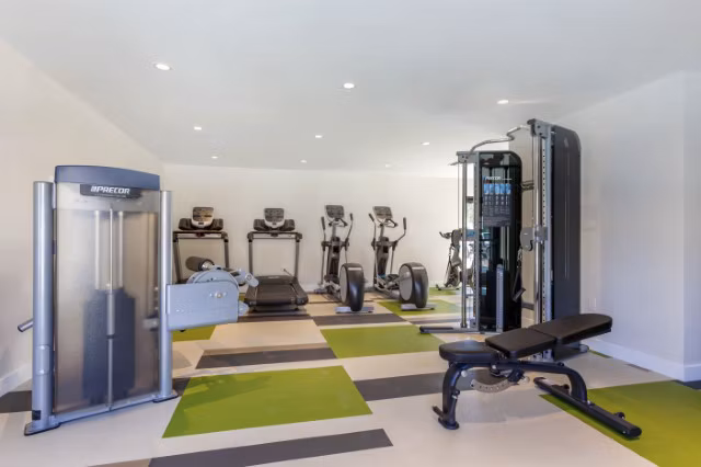 State-of-the-art fitness center with modern equipment at Avana Tempe Apartments