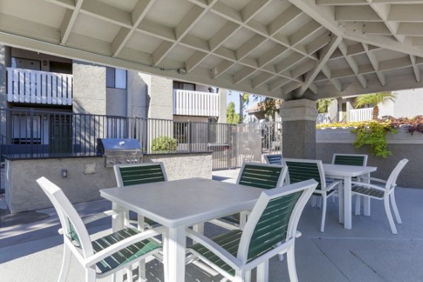 Modern grill area with seating at Avana Tempe Apartments