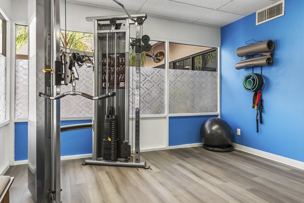 fitness center at Fountain Plaza Apartments 