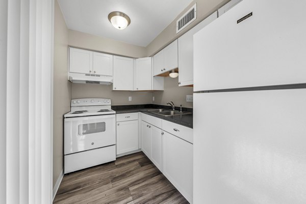 kitchen at Fountain Plaza Apartments