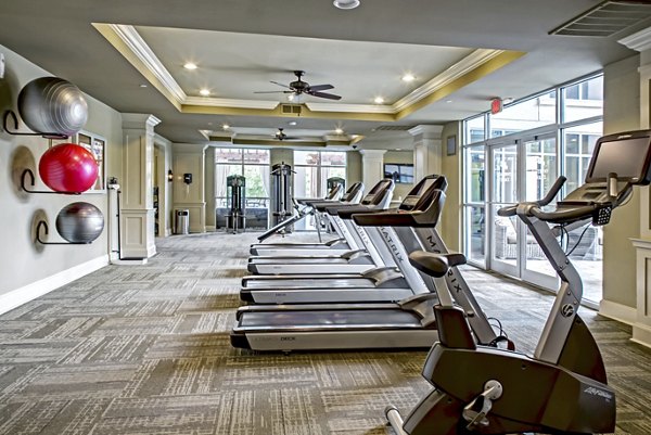 State-of-the-art fitness center with modern equipment at Boardwalk at Town Center Apartments