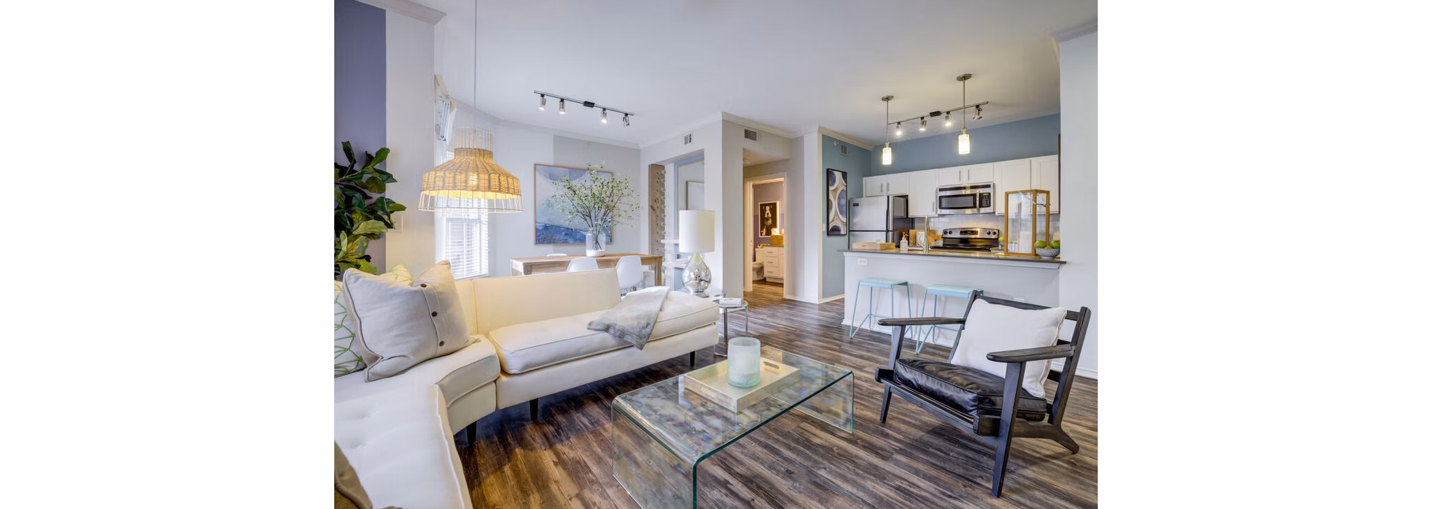 Elegant clubhouse with modern furnishings at The Preserve at Travis Creek Apartments