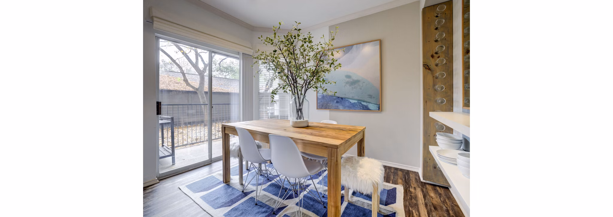 Clubhouse featuring modern design and social spaces at The Preserve at Travis Creek Apartments, a Greystar luxury apartment community