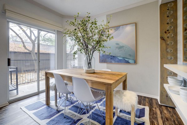 Clubhouse featuring modern design and social spaces at The Preserve at Travis Creek Apartments, a Greystar luxury apartment community