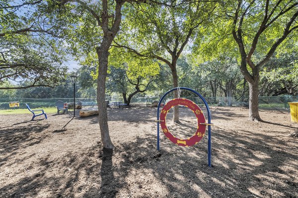 The Preserve at Travis Creek: Spacious dog park with agility equipment for apartment residents