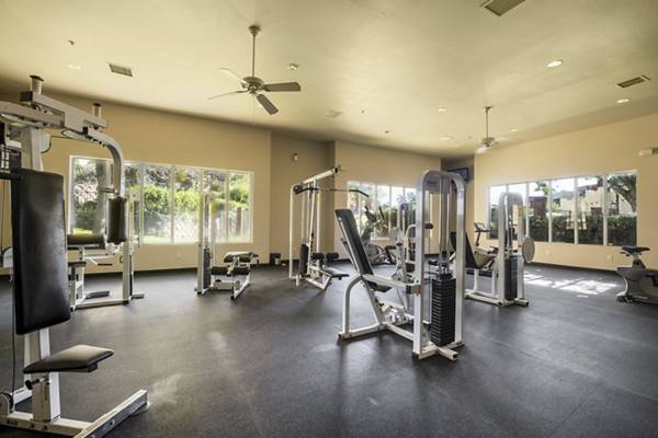 fitness center at Odyssey Landing Apartments