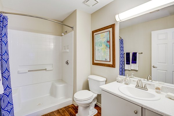 bathroom at Destinations Alexander Apartments