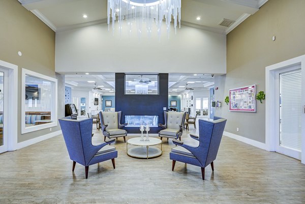 Modern community clubhouse featuring social areas at Destinations Alexander Apartments