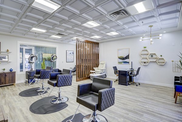 Clubhouse hair salon offering premium styling services at Destinations Alexander Apartments
