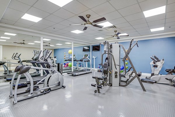 State-of-the-art fitness center with modern equipment at Destinations Alexander Apartments, ideal for active lifestyles
