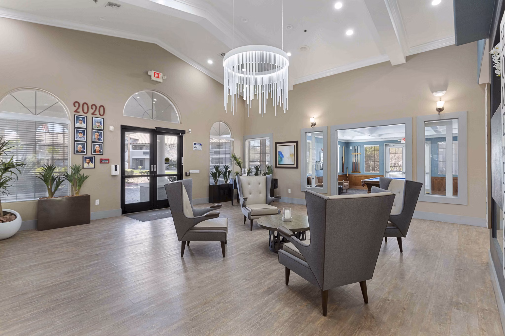 Clubhouse with modern amenities at Destinations Pebble Apartments offering luxury features for residents