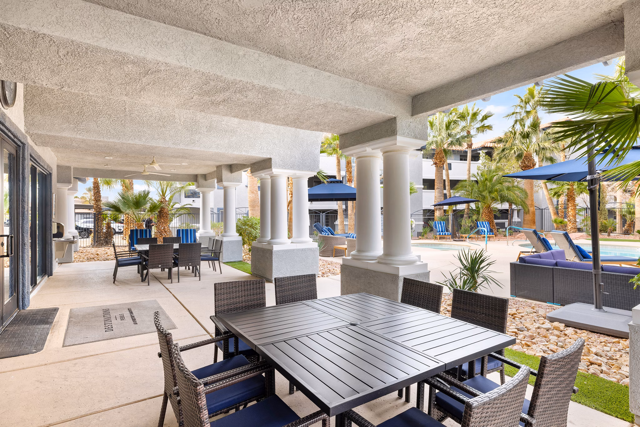 grill area at Destination Pebble - TRS Apartments 