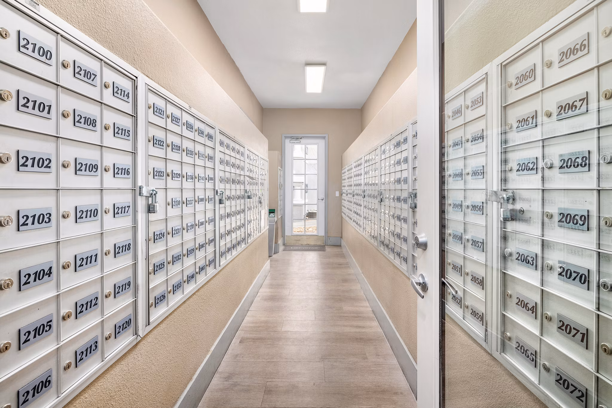 mail room at Destination Pebble - TRS Apartments 