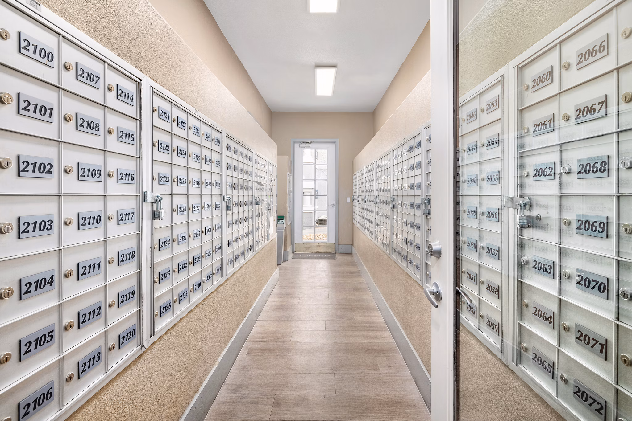 mail room at Destination Pebble - TRS Apartments 