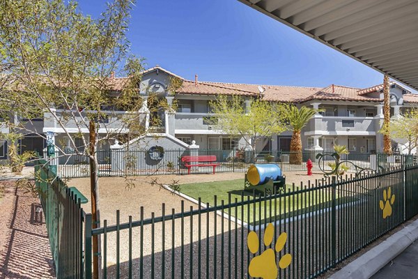 Off-leash dog park with agility course at Destinations Pebble Apartments, ideal for pet-friendly living options