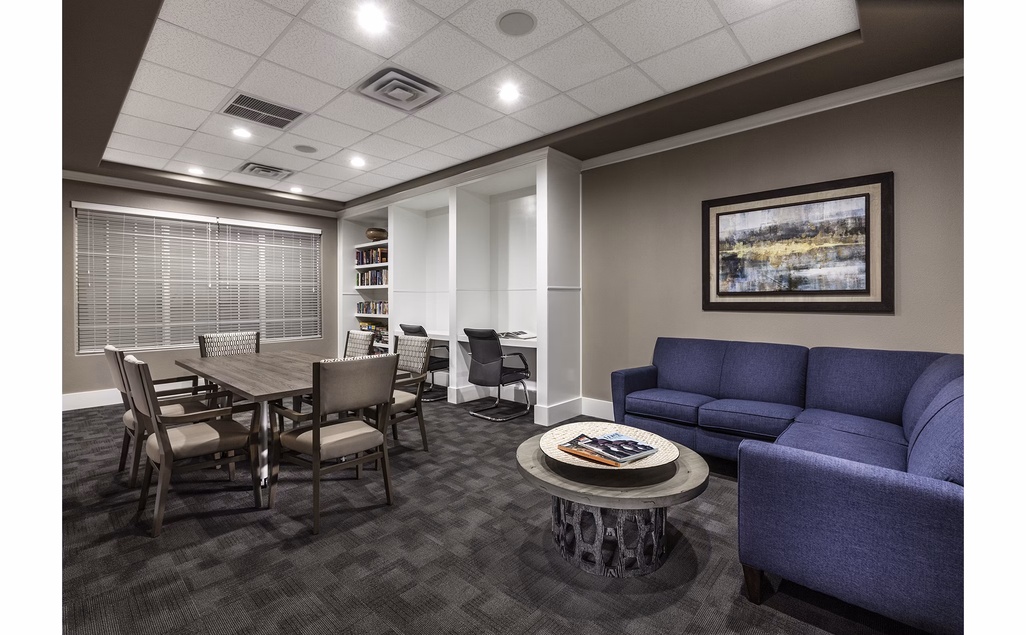 Clubhouse with modern amenities at Destinations Pueblo Apartment Homes